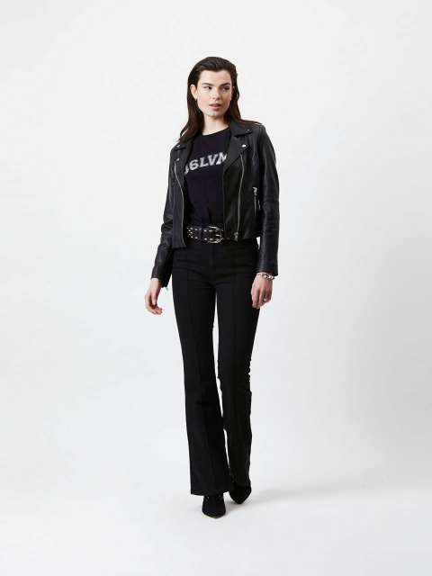 Leather biker jacket