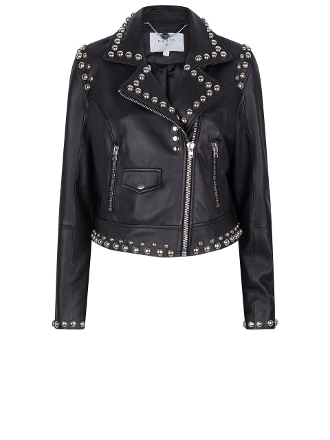 Butter soft leather jacket with studs