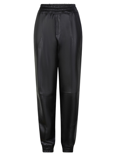Leather jogger pants
