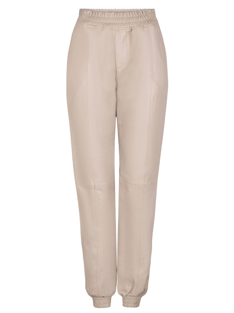 Leather jogger pants