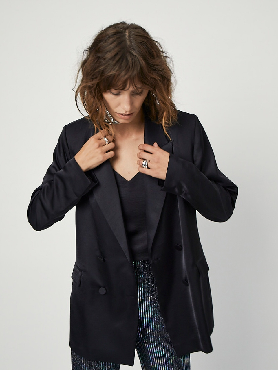 Silky oversized blazer