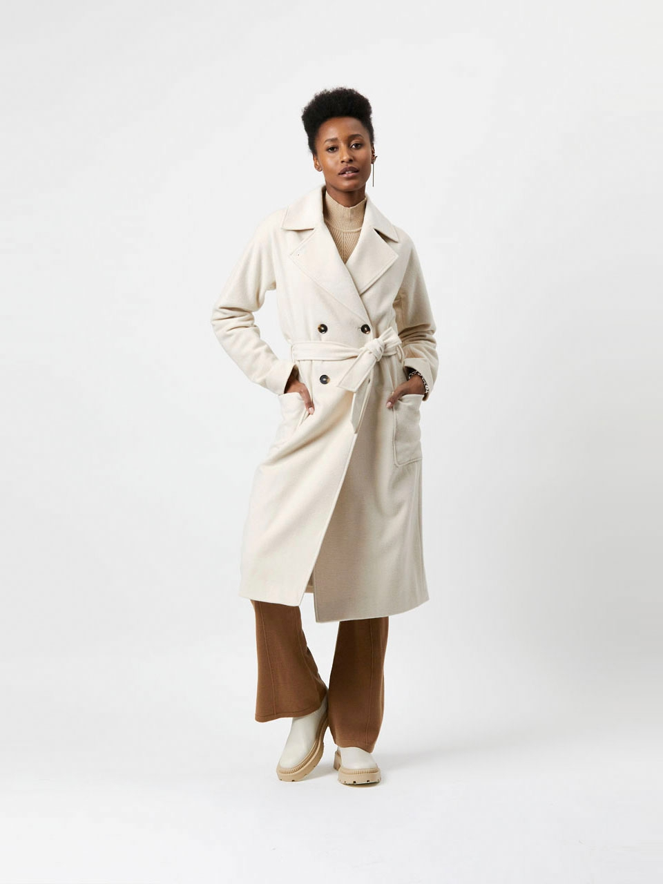 Wool blend coat