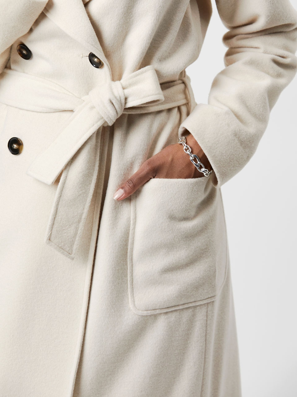 Wool blend coat