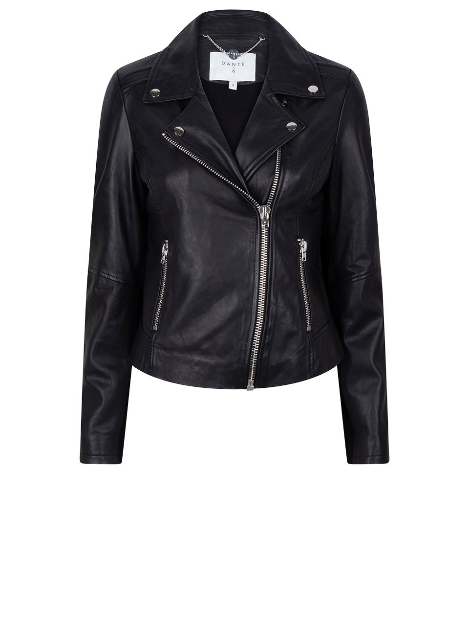 Leather biker jacket