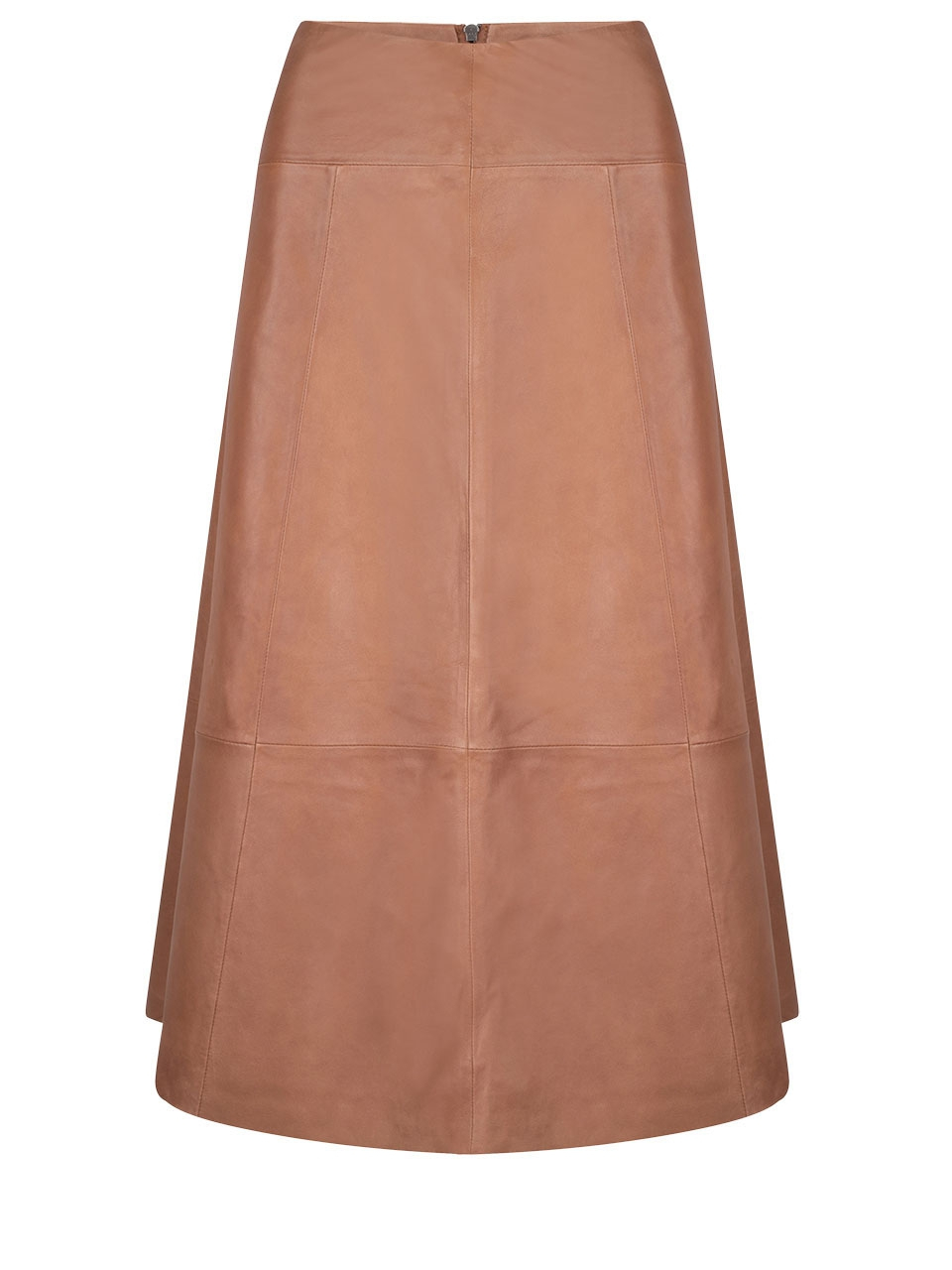 A-line leather skirt