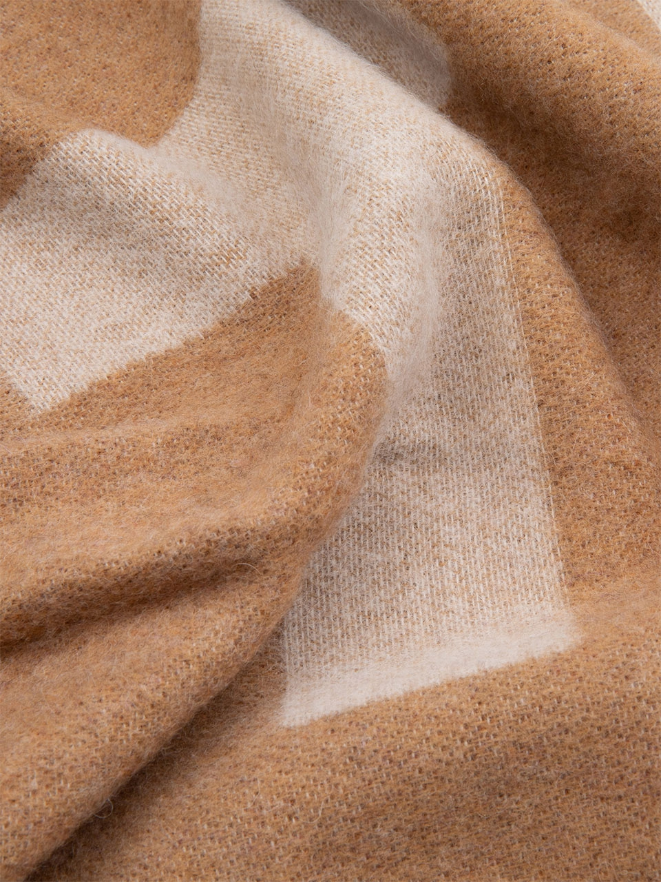 Wool blend jacquard scarf