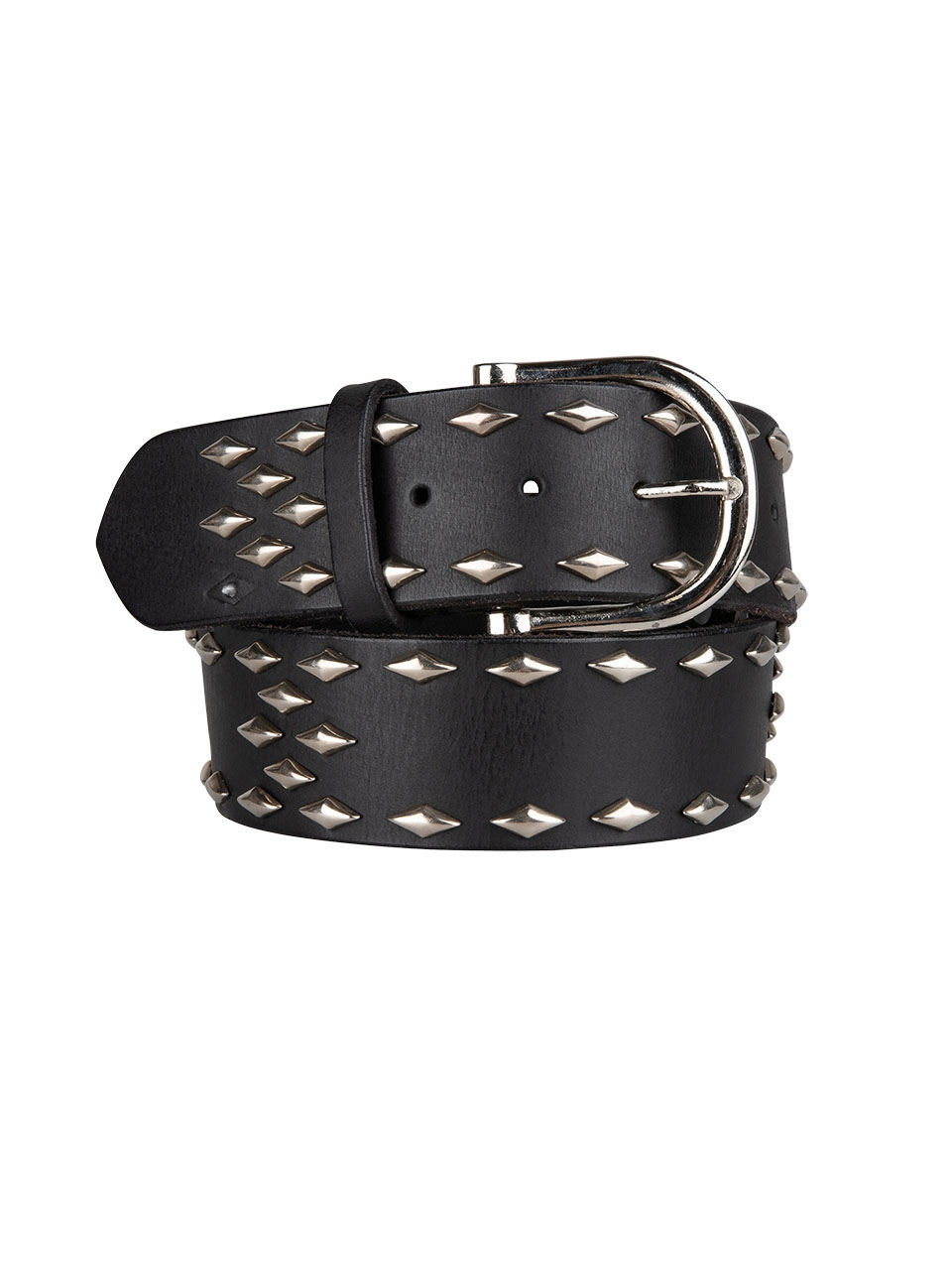 Studded leather belt