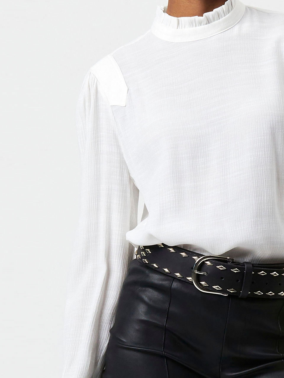 Studded leather belt