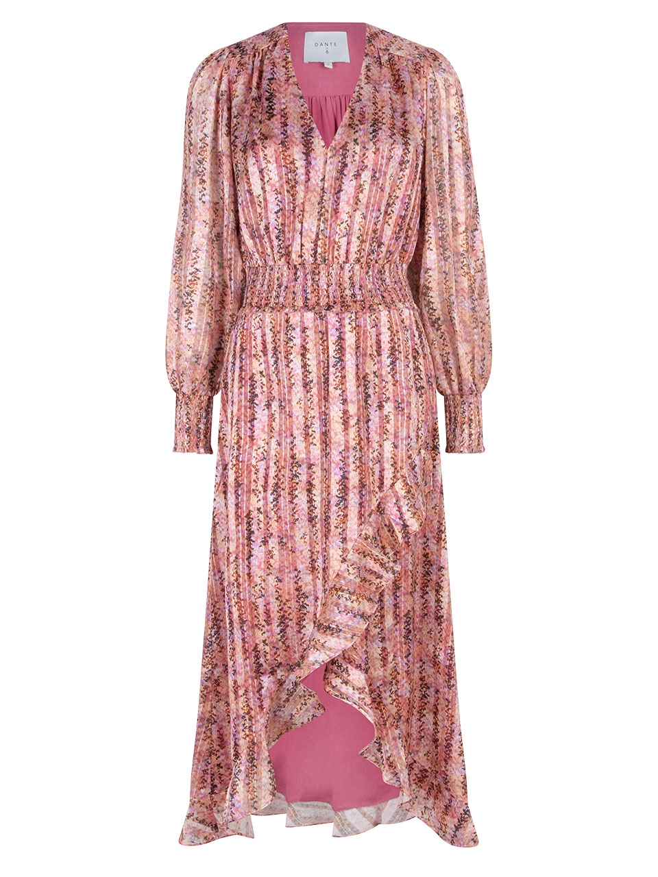 Recycled polyester wrap-over dress