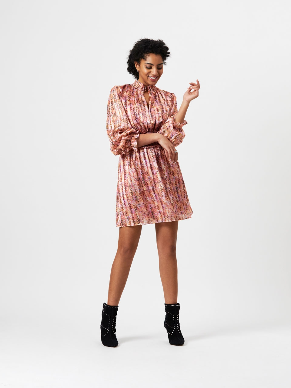 Printed recycled polyester dress