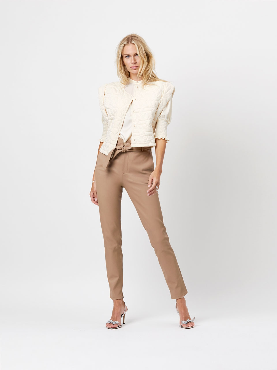 Quilted jacquard waistcoat