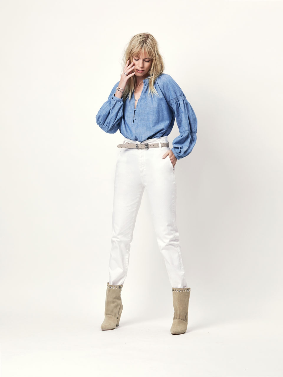 Washed cotton blouse