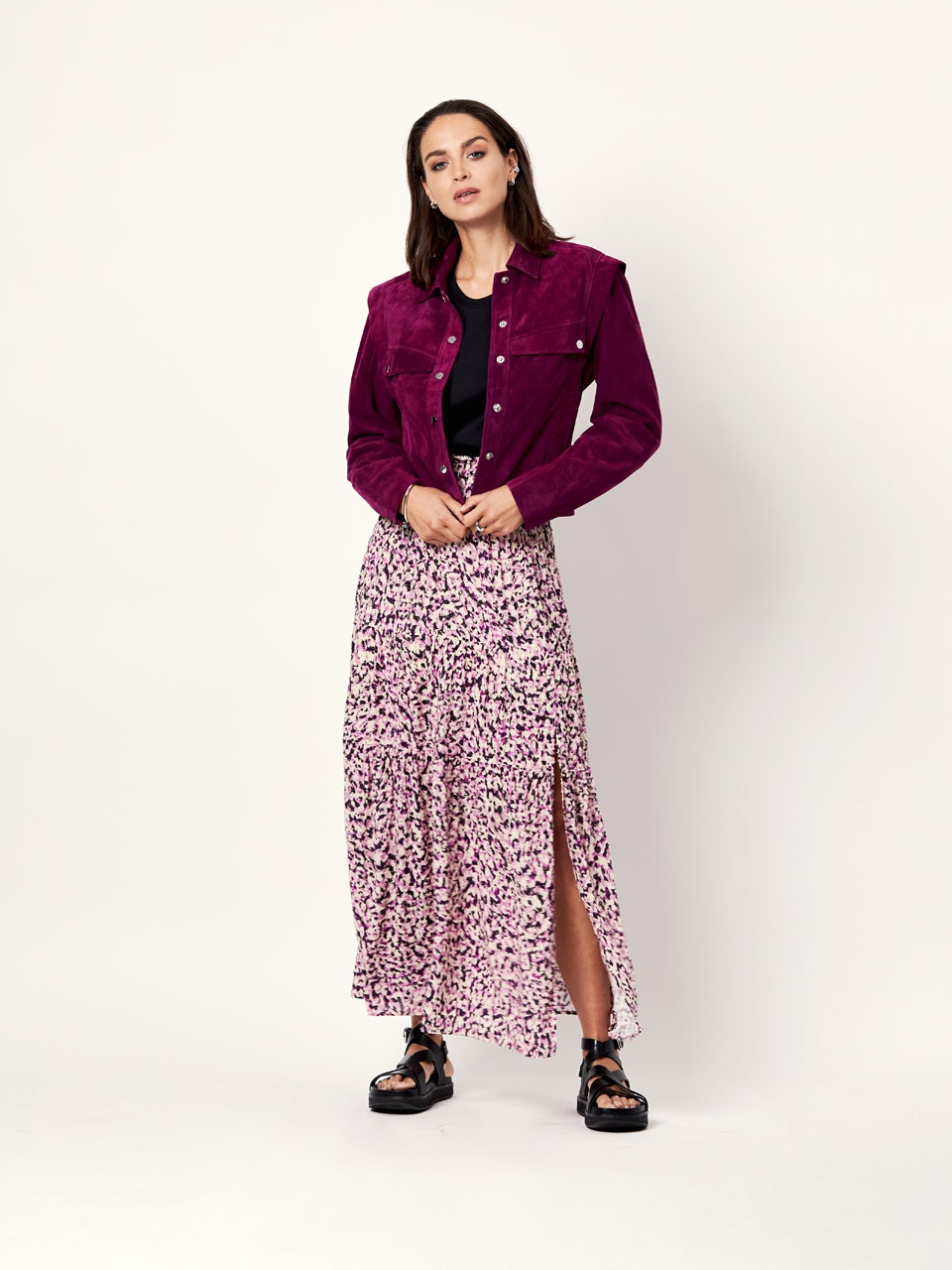 Premium goat suede jacket