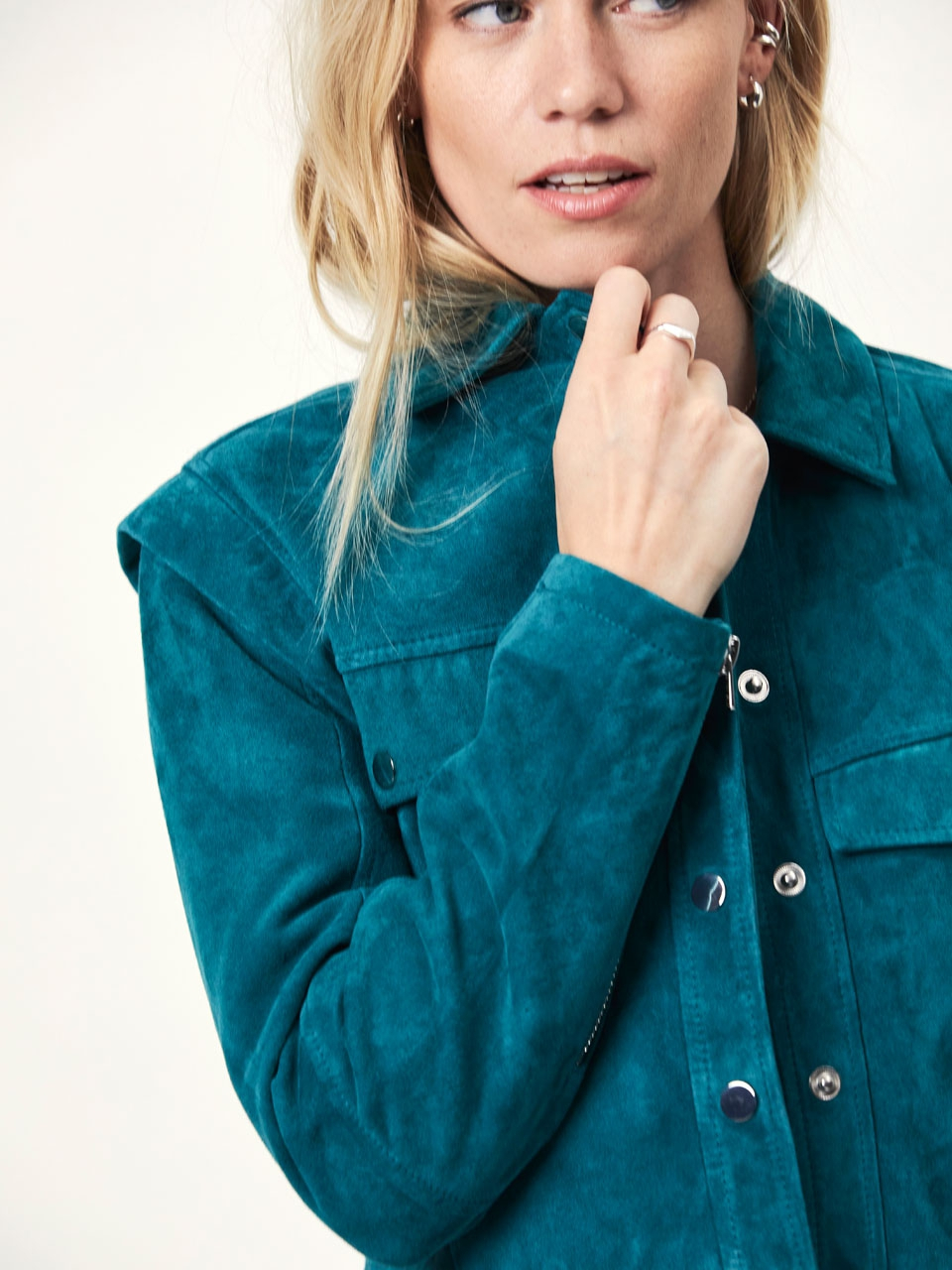 Premium goat suede jacket