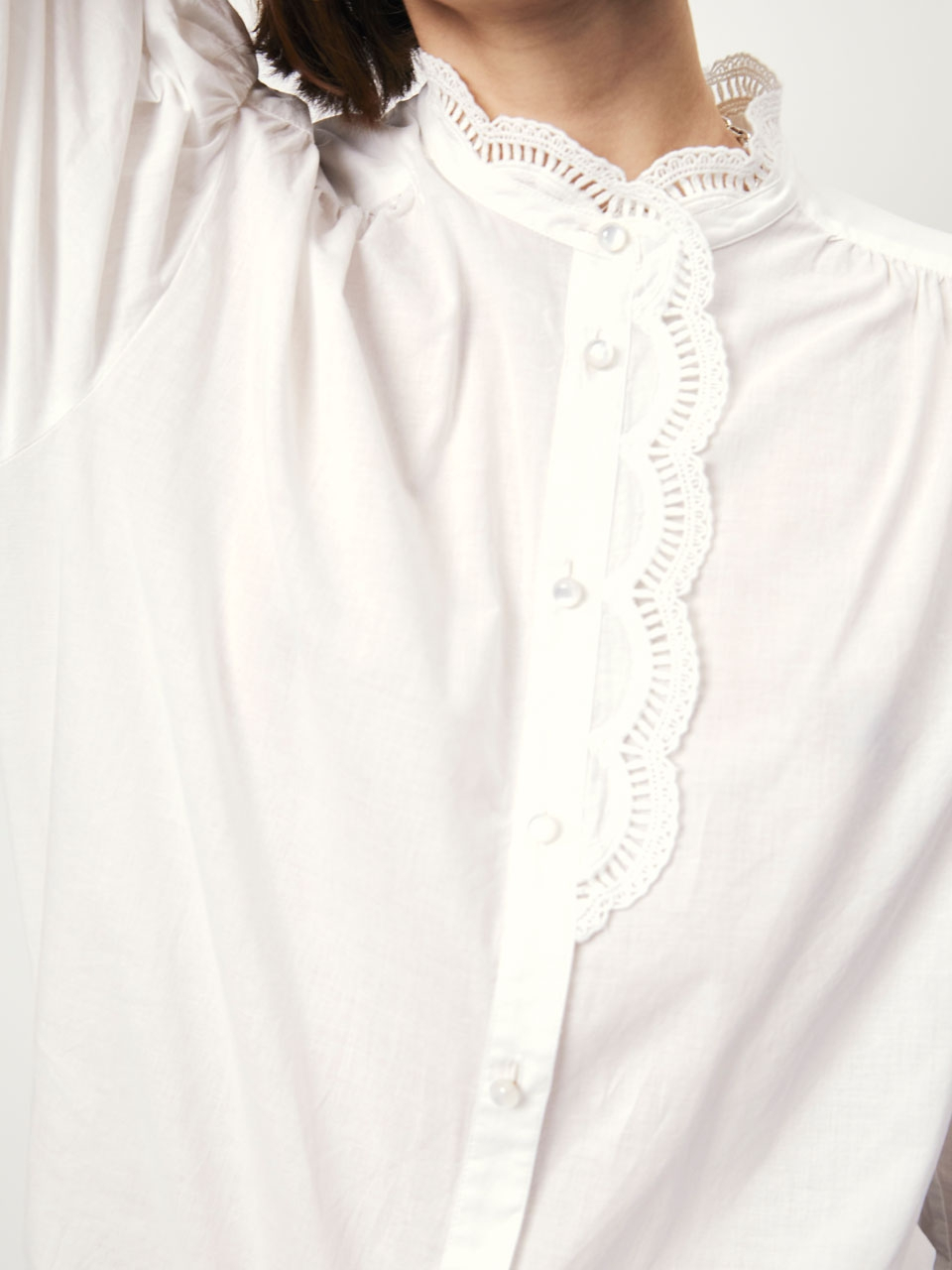 Sculped lace blouse