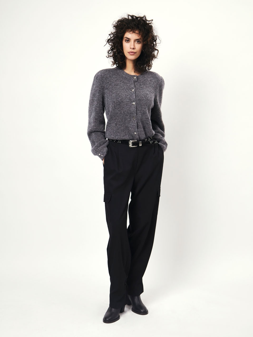 Cardigan in heather grey