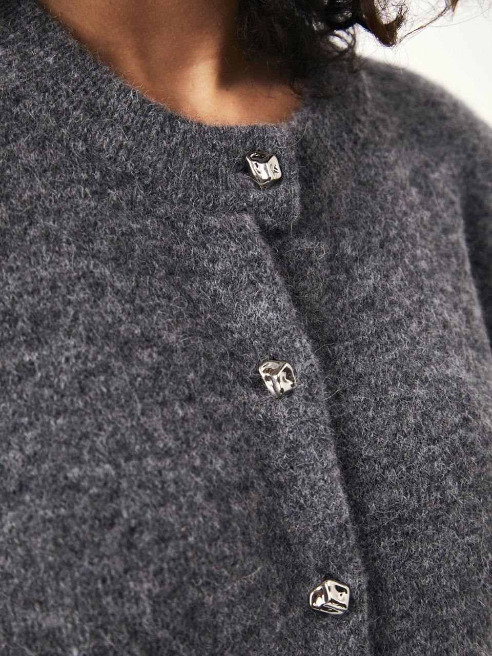 Cardigan in heather grey