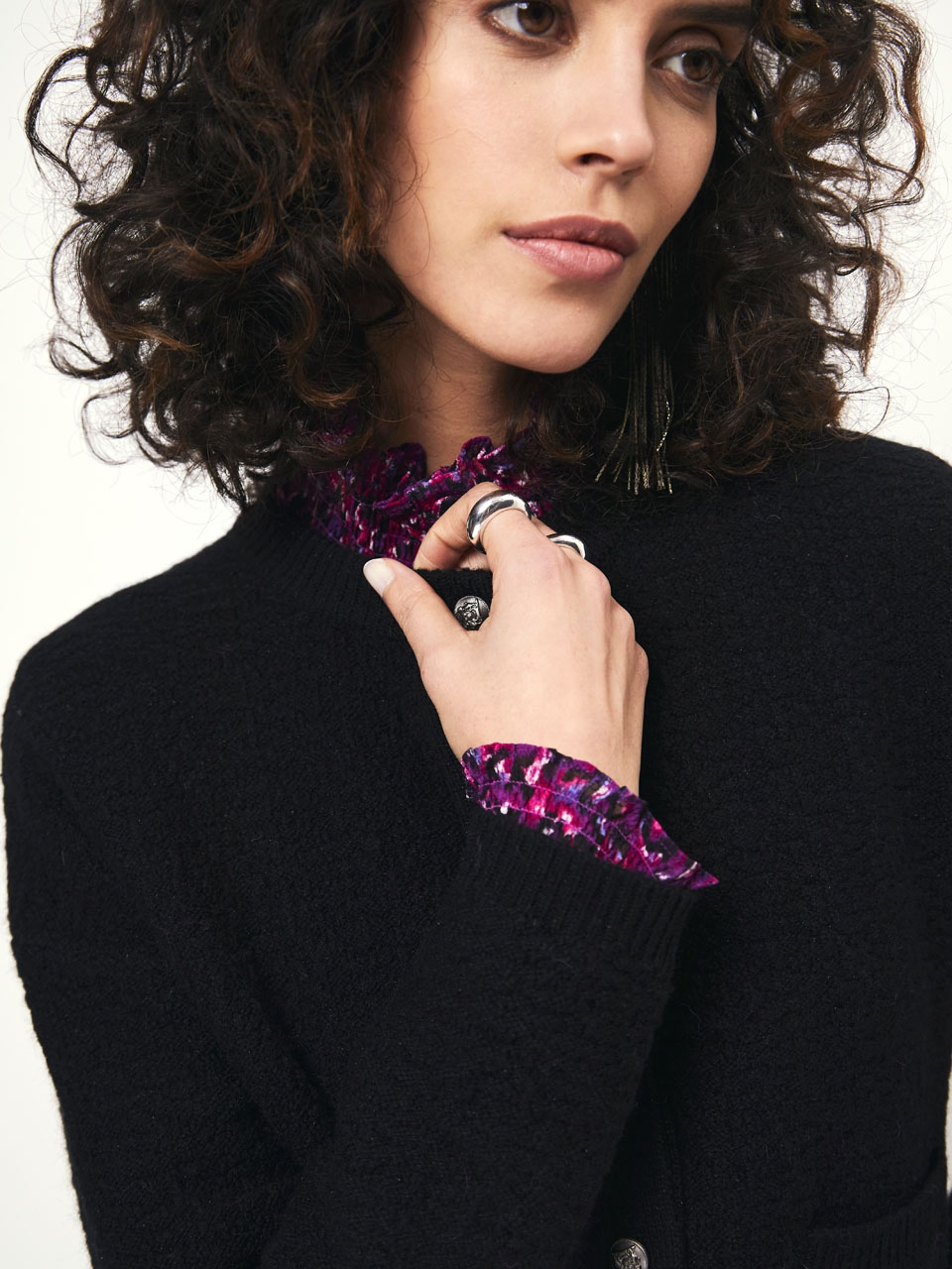 Fancy bouclé cardigan