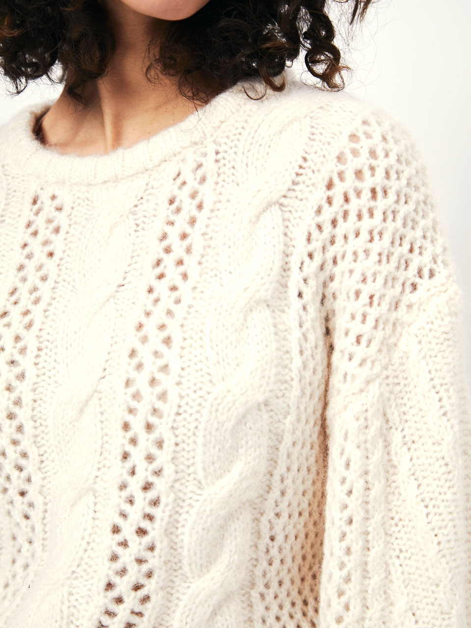 Alpaca cable sweater