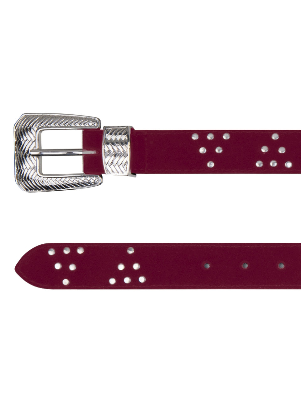 Studded leather belt