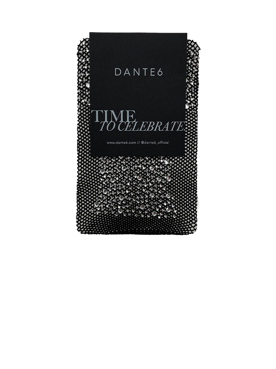 Fijne sok met all-over strasssteentjes