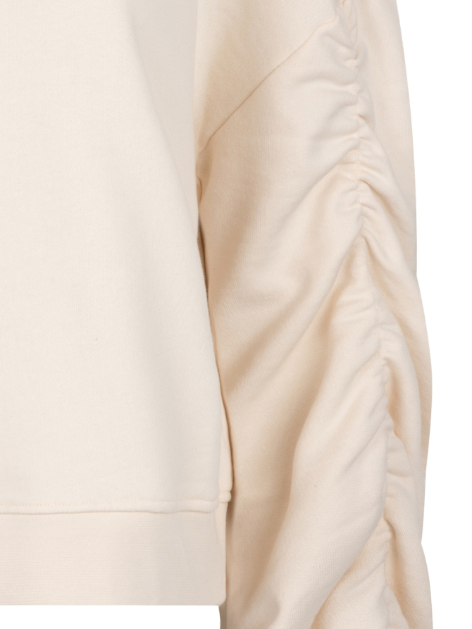 Gathered sleeves sweater 