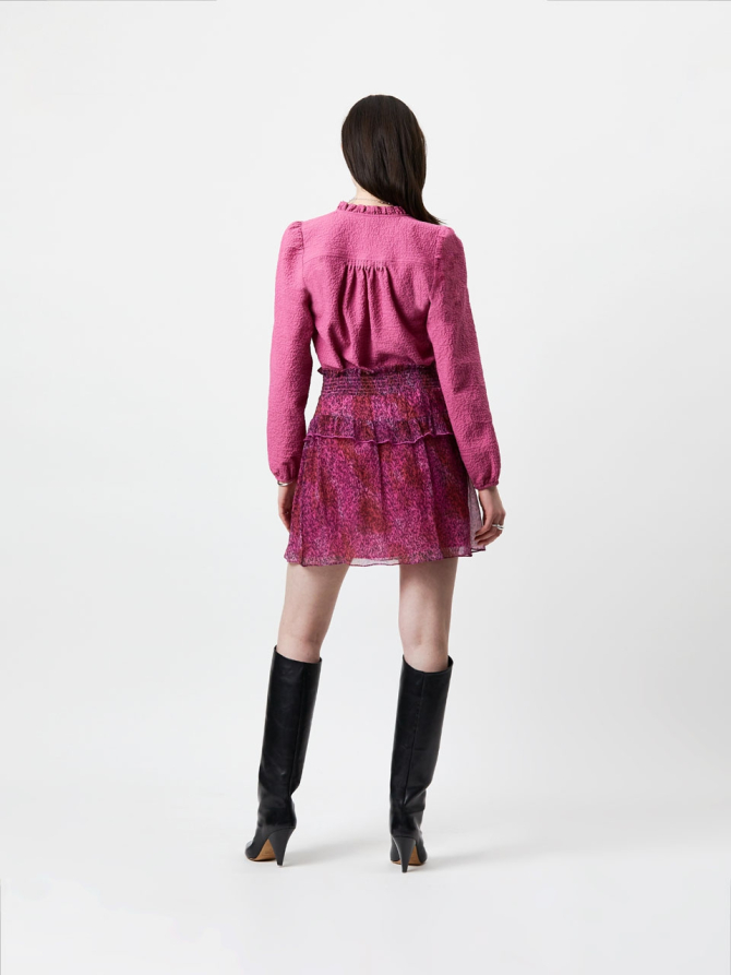 Stretch seersucker blouse