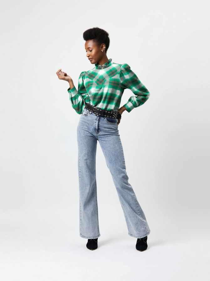 Flannel check top