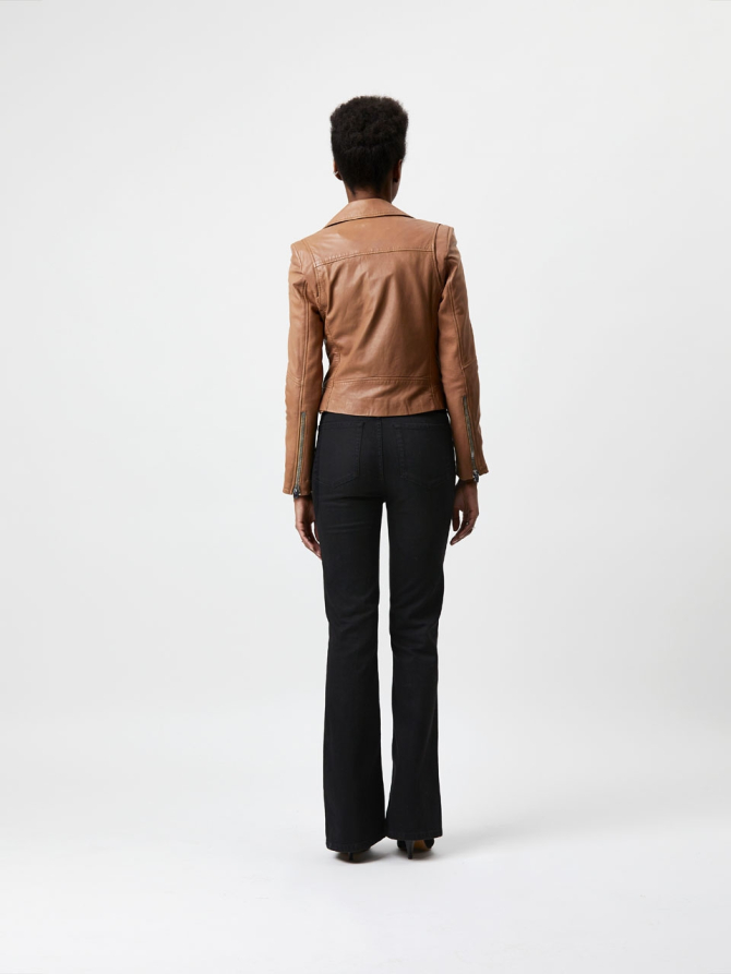 Leather biker jacket