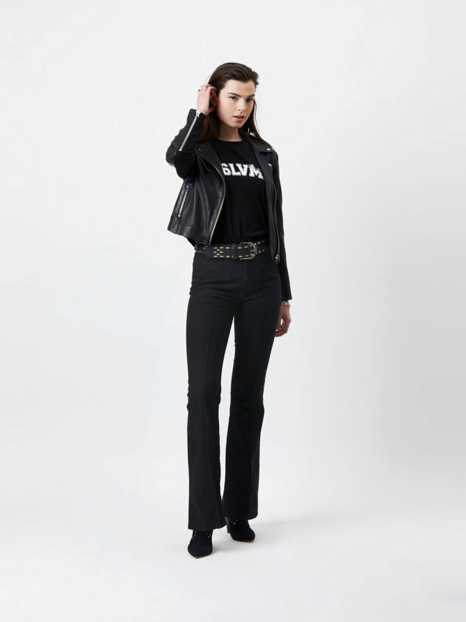 Leather biker jacket