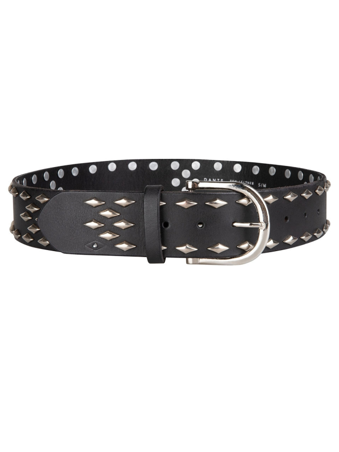 Studded leather belt