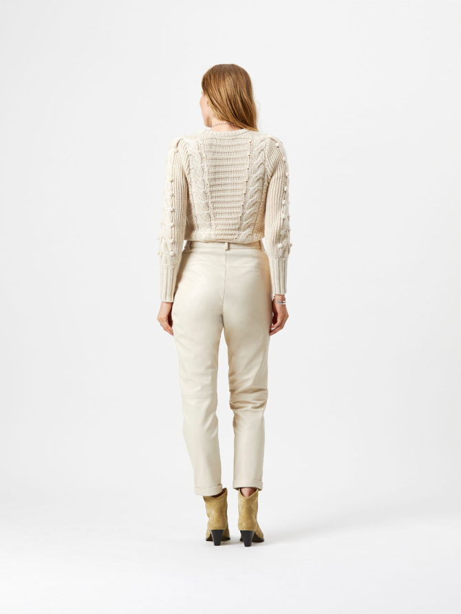 Certified lamb leather pants