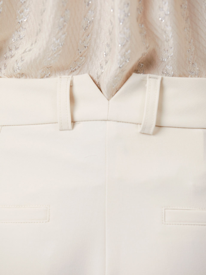 Bi-stretch straight pants