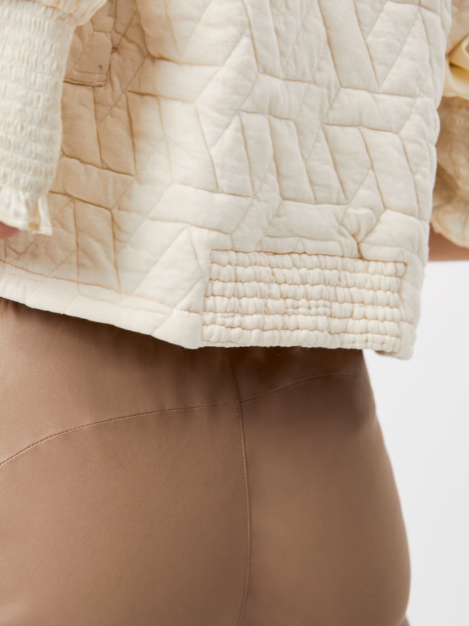 Quilted jacquard waistcoat