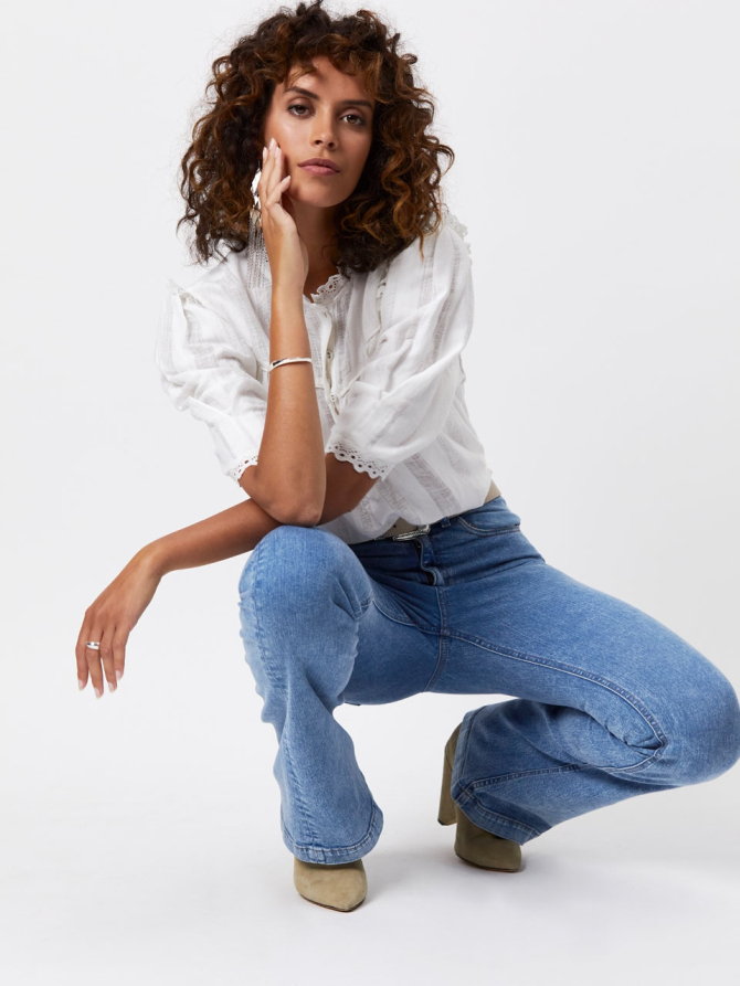 Flare jeans with organic cotton