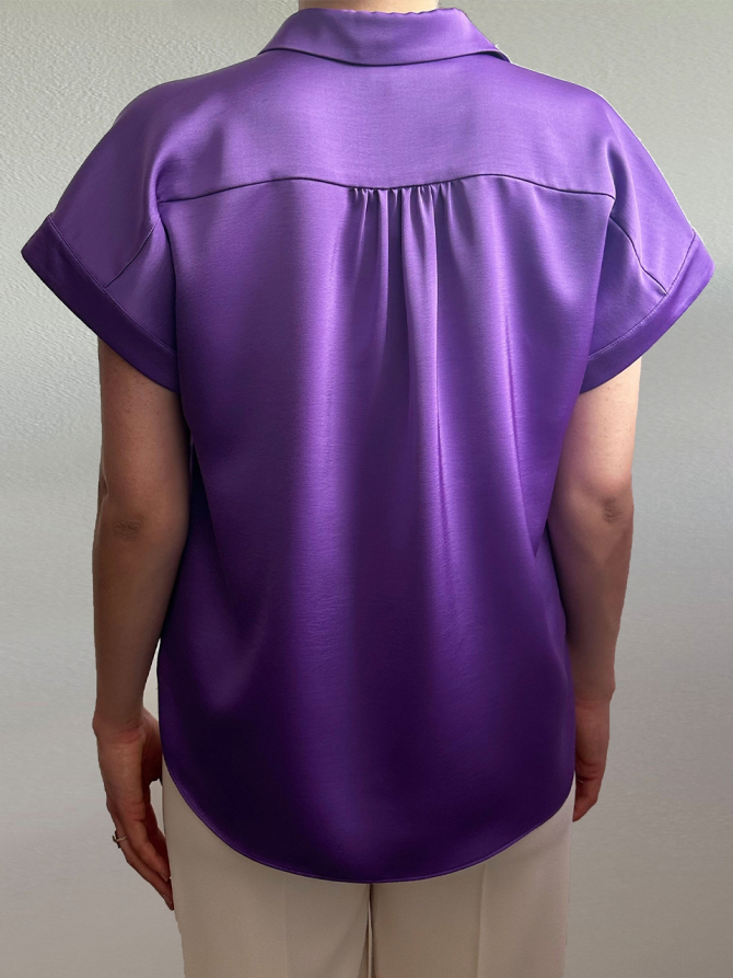 Satin slouchy shirt
