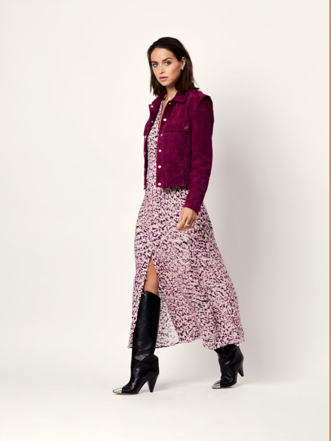 Premium goat suede jacket