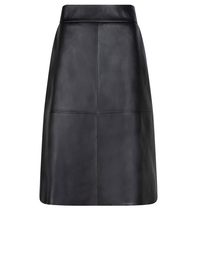 Certified lamb leather skirt
