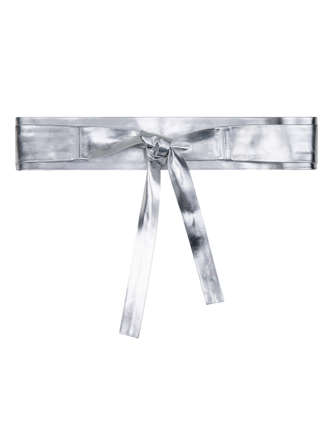 Wrap-around suede belt