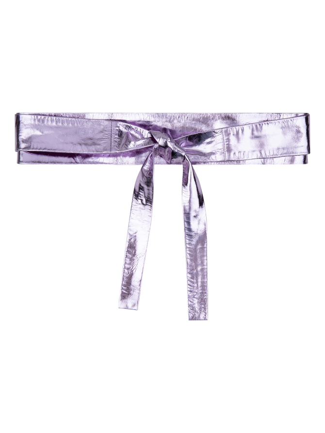 Wrap-around suede belt