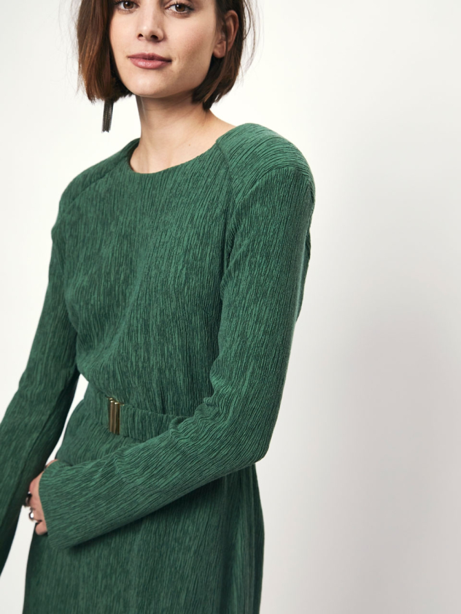 Tencel blend crinkled dress