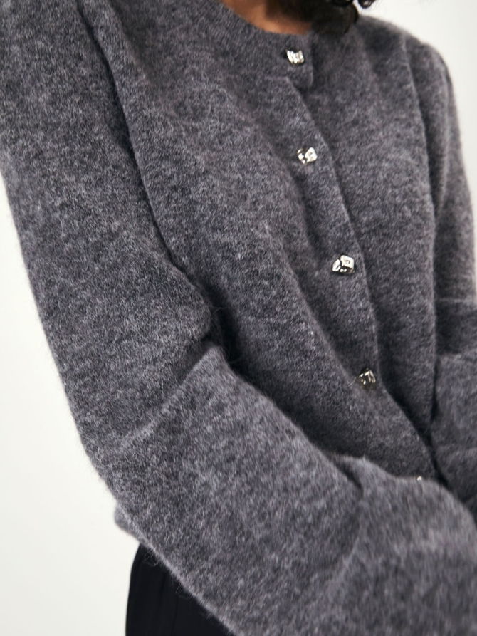 Cardigan in heather grey