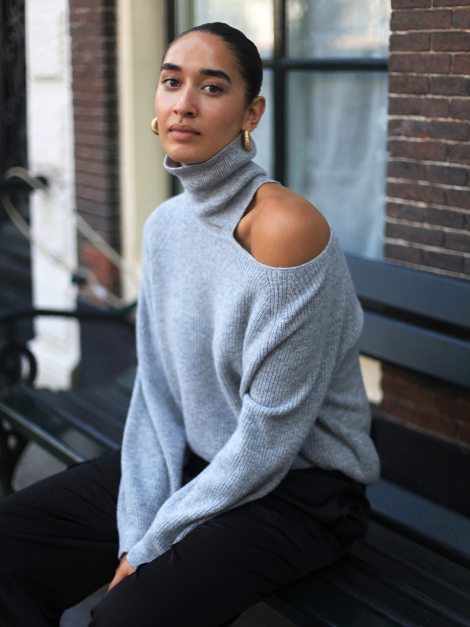 Asymmetrical sweater