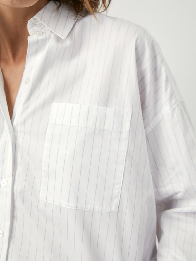 Cropped stripe shirt